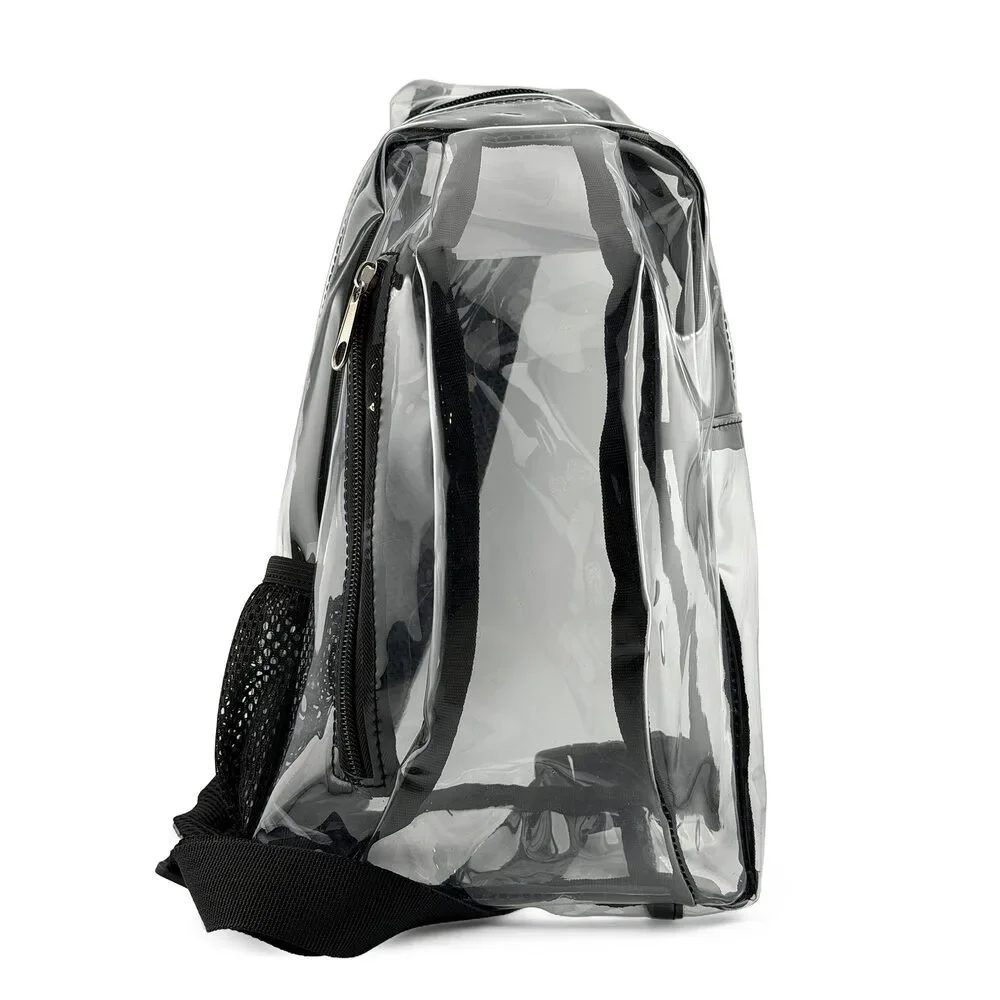 Etc.marketing CLEAR BAG Stadium Approved Sling Bag with CUSTOMIZABLE Strap Pock